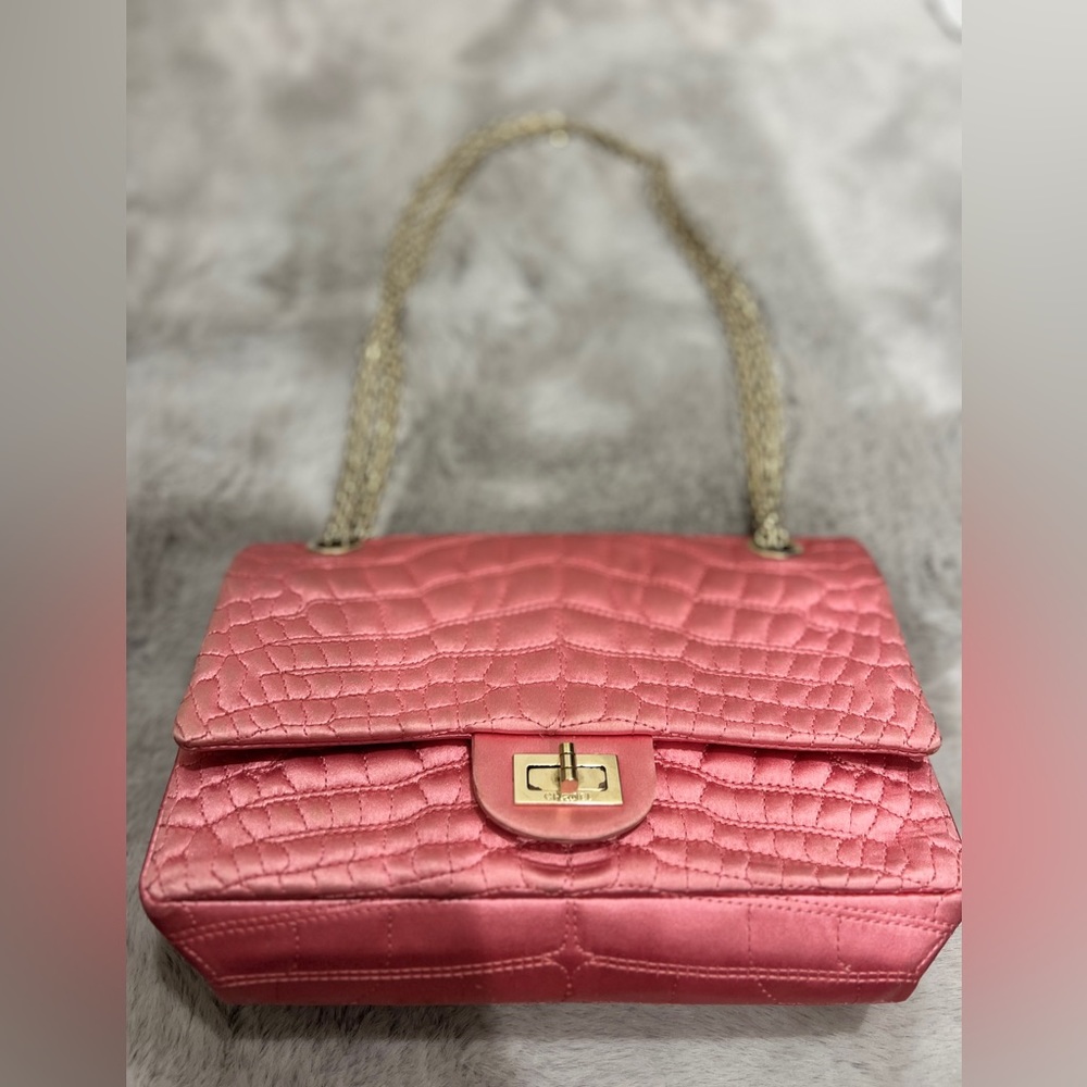 Chanel pink satin